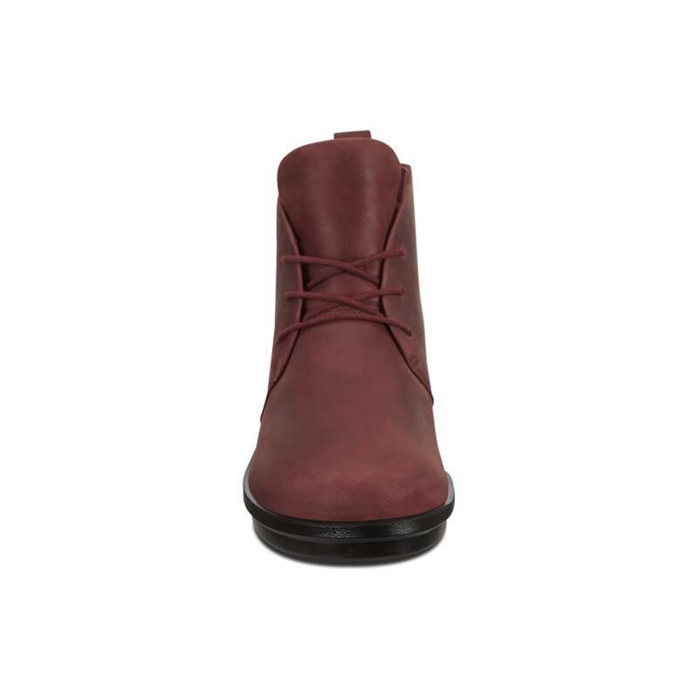 ECCO Womens Ankle Boots Burgundy - Skyler Lace-Up - OZN-139054